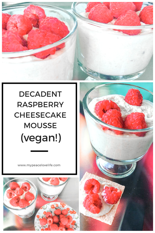 Decadent Raspberry Cheesecake Mousse (Vegan!) 